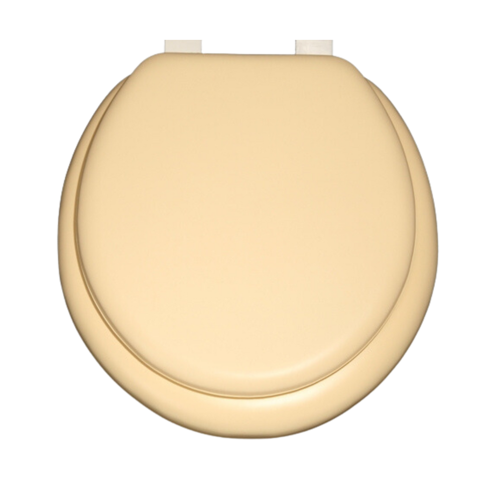 Beige Padded Toilet Seat
