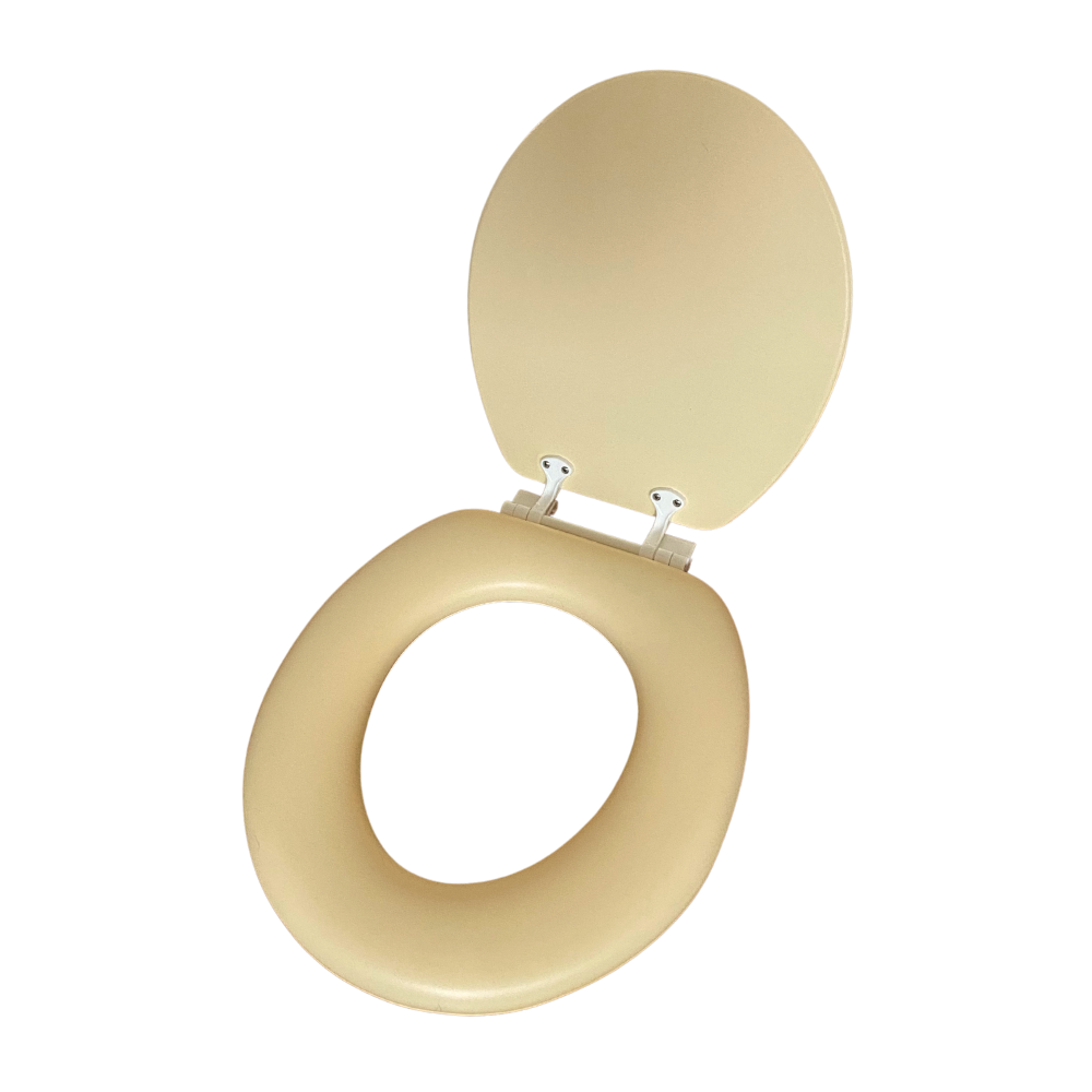 Beige Padded Toilet Seat view 3