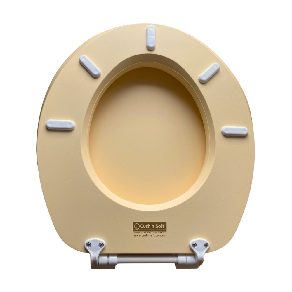 Beige Padded Toilet Seat view 4