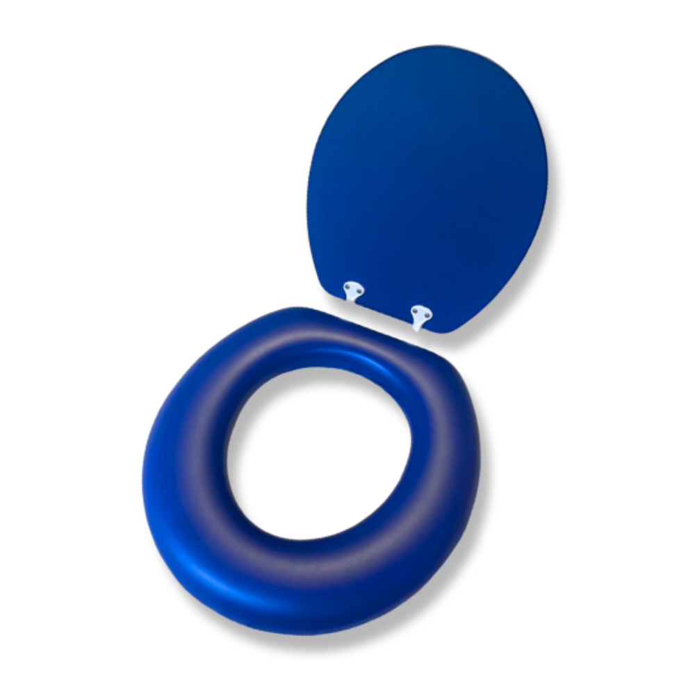 Royal Blue Padded Toilet Seat view 3