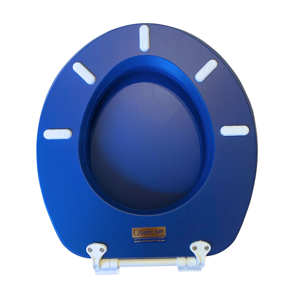 Royal Blue Padded Toilet Seat view 4