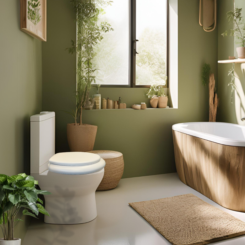 White Padded Toilet Seat view 2