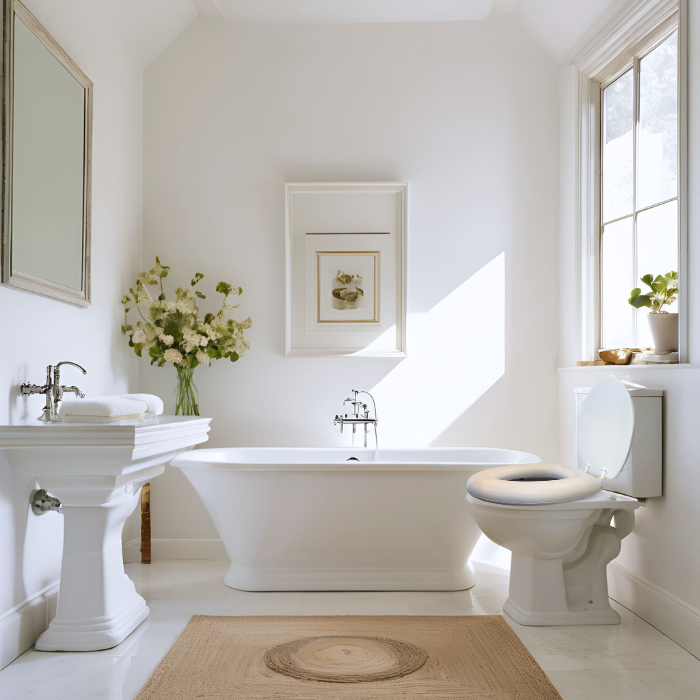 White Padded Toilet Seat view 4