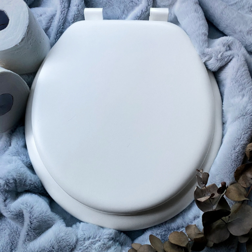 White Padded Toilet Seat view 8